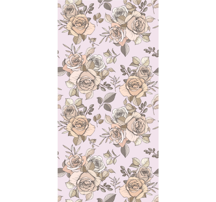 Estor flores Rosa shabby chic - TenVinilo