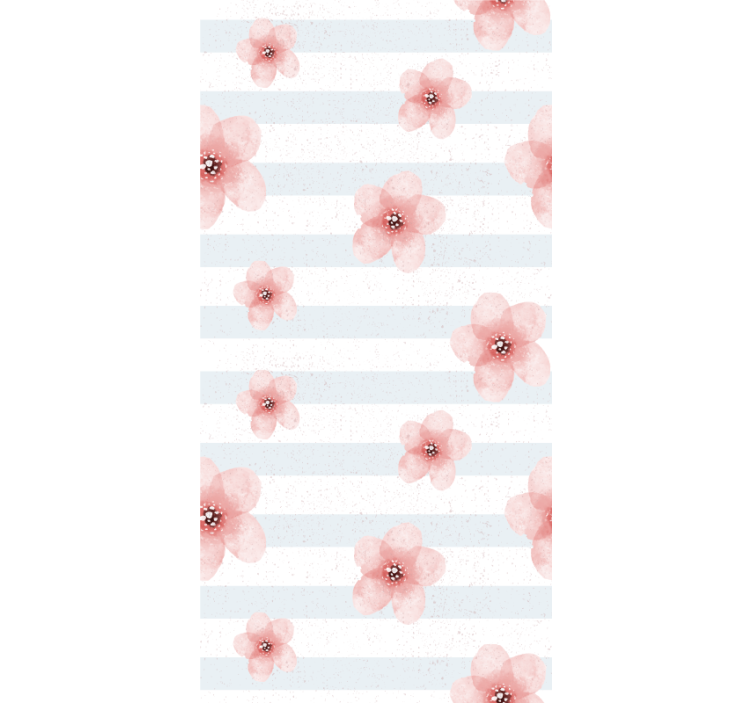 Estor flores Líneas shabby chic - TenVinilo