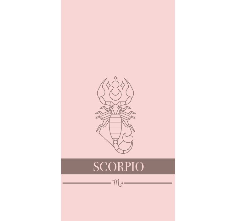 Cortina roller diseño zodiacal signo escorpio rosa - TenVinilo