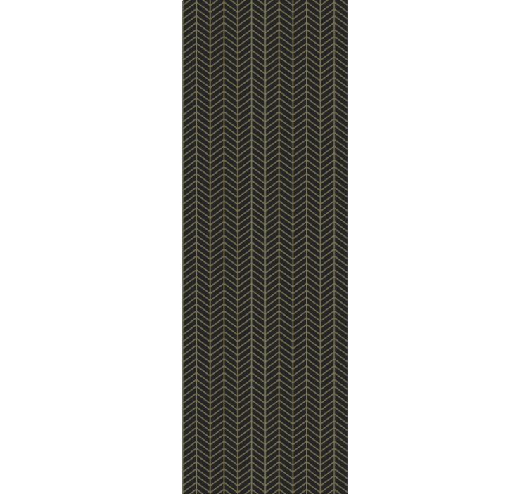 Cortina roller elegante marrón oscuro con líneas doradas - TenVinilo