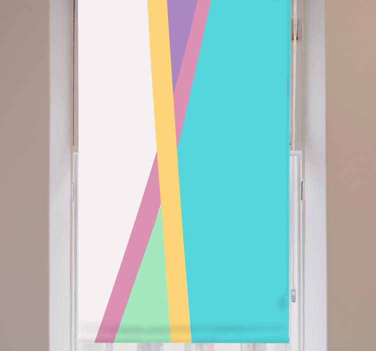 Cortina roller moderno patrones geométricos coloridos - TenVinilo