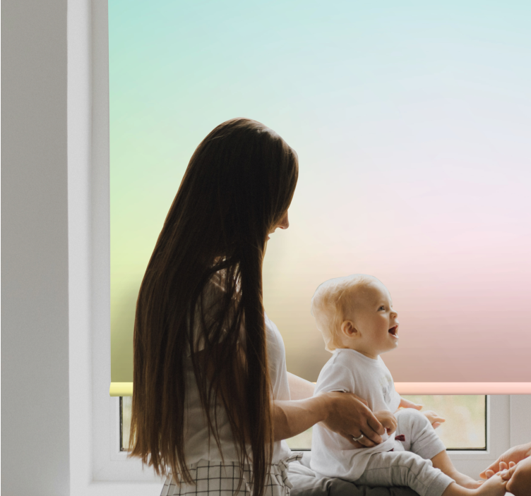 Cortina roller dibujos gradiente suave calma - TenVinilo