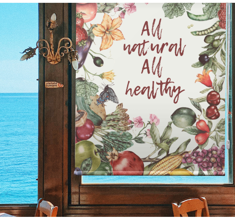 Cortina roller cocina todo natural y saludable - TenVinilo