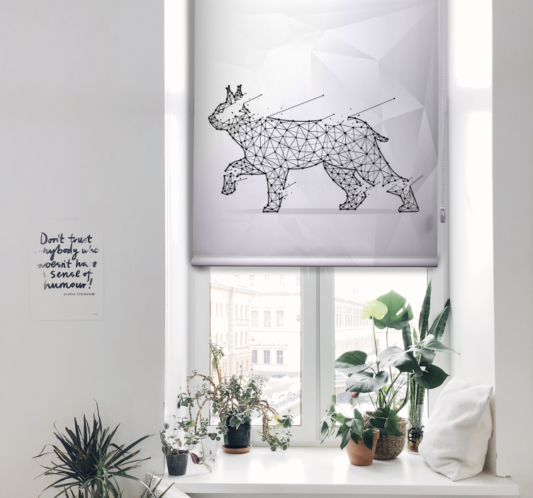 Estor animales Gato poligonal - TenVinilo