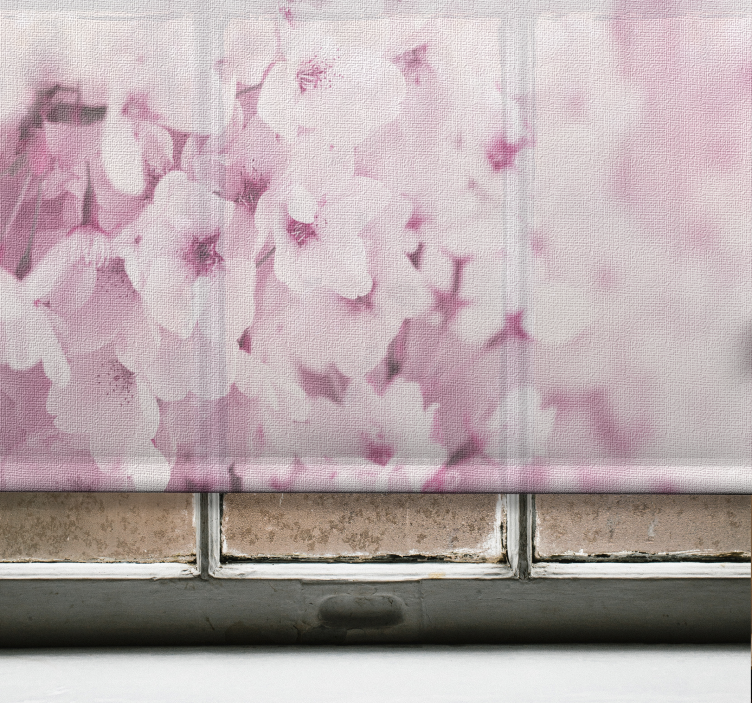 Estor enrollable cocina patrón floral rosa - TenVinilo