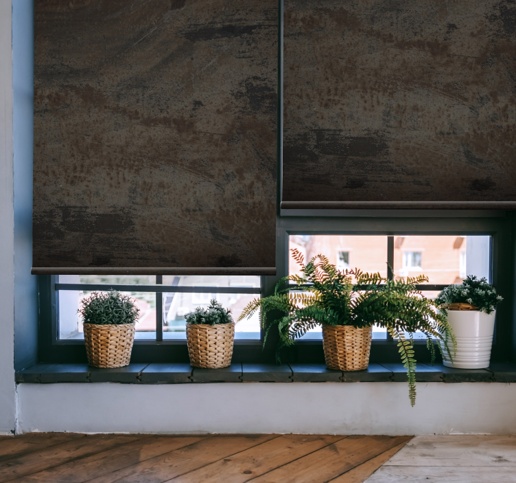 Estor textura Hierro oxidado gris industrial - TenVinilo