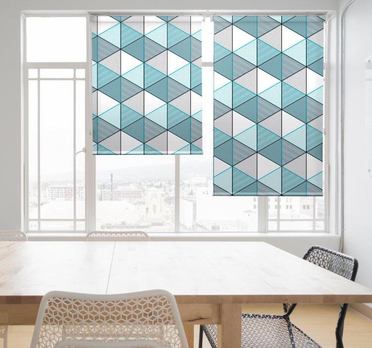 Estor patrón Ilusión de geocubo - TenVinilo