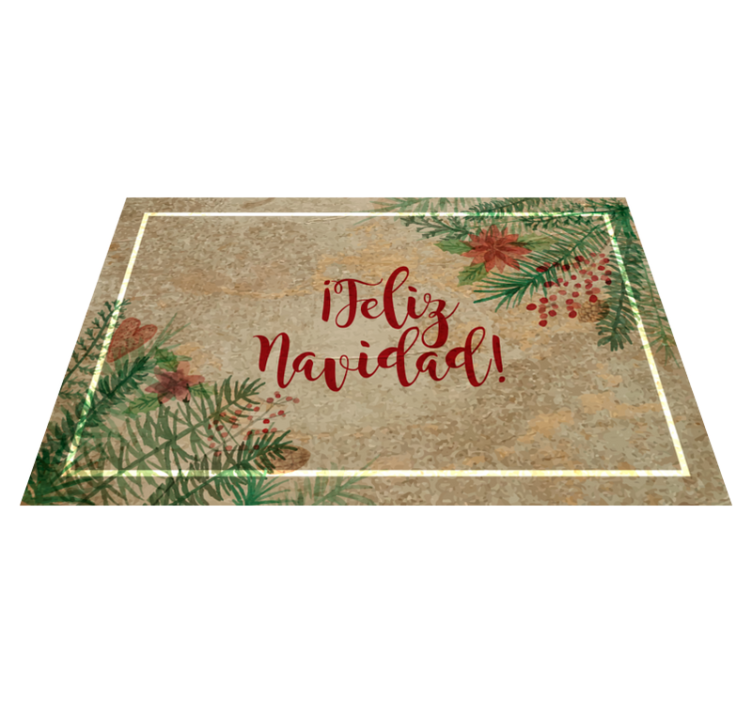 Mantel individual feliz navidad con adornos - TenVinilo