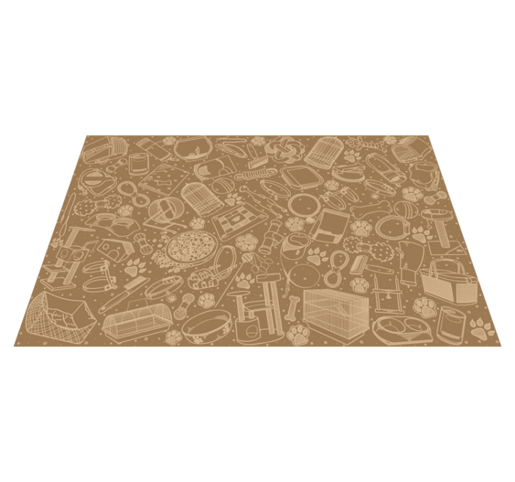 Individual para mesa patrón elementos de cocina intrincados - TenVinilo