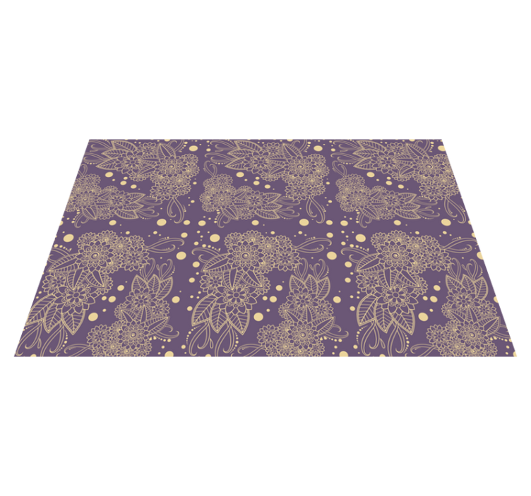 Mantel individual floral paisley morado - TenVinilo
