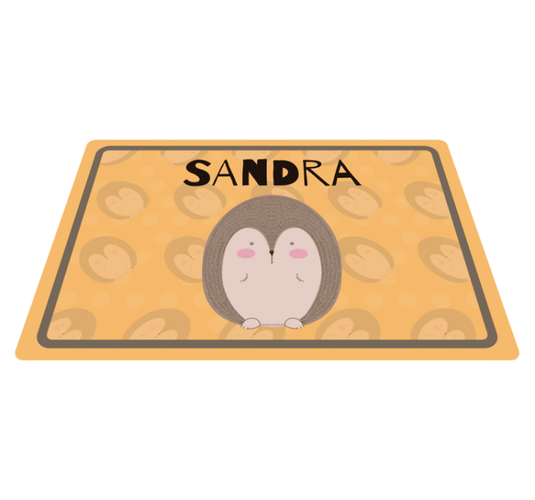 Individual para mesa infantil arte de erizo adorable - TenVinilo