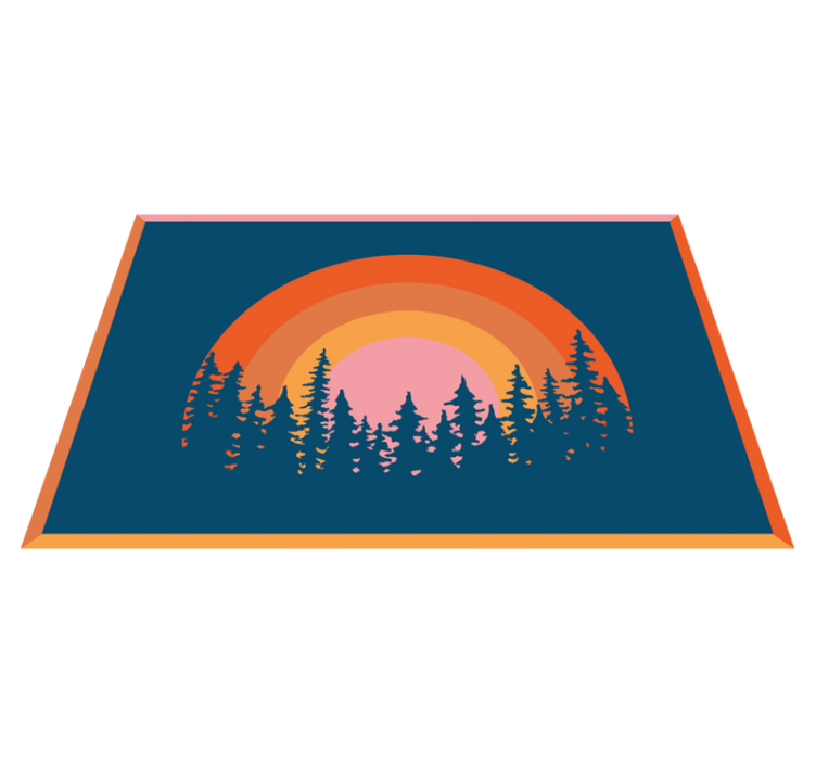 Individual para mesa original paisaje arcoíris vibrante - TenVinilo