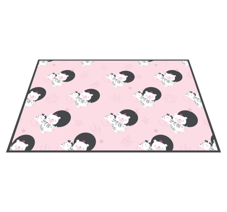 Individual para mesa infantil ilustraciones de cebra lindas - TenVinilo