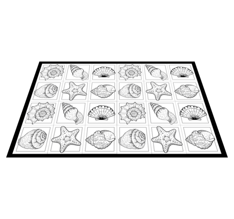 Individual para mesa original motivo de conchas - TenVinilo