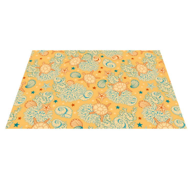 Individual para mesa original vajilla con patrón de conchas - TenVinilo