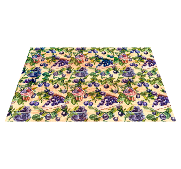 Individual para mesa original patrón de cupcake de arándano - TenVinilo