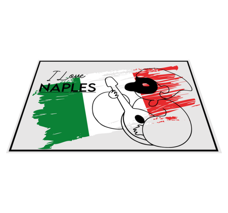 Individual para mesa frases te amo nápoles design - TenVinilo