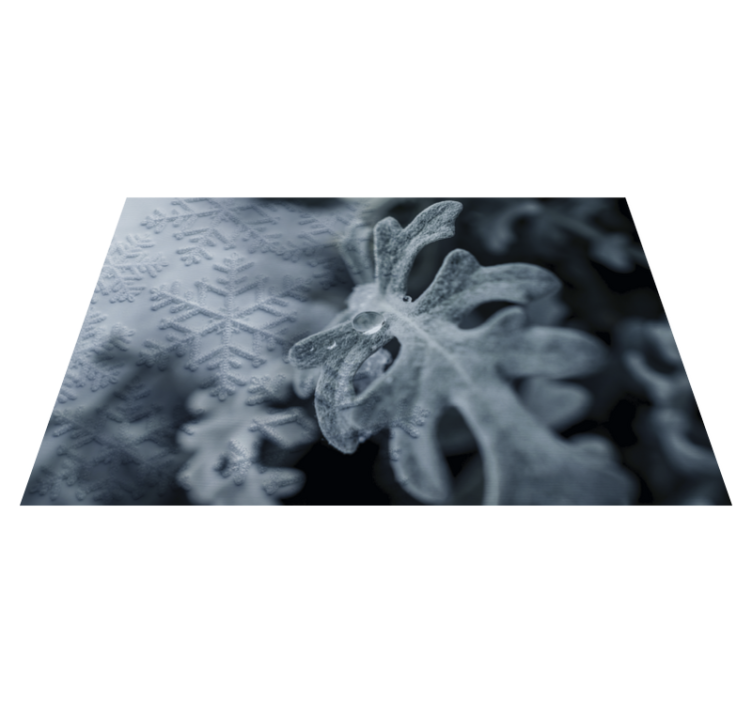 Individual para mesa patrón copos de nieve elegantes - TenVinilo