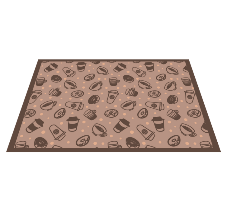 Individual para mesa original patrones de tazas de café - TenVinilo