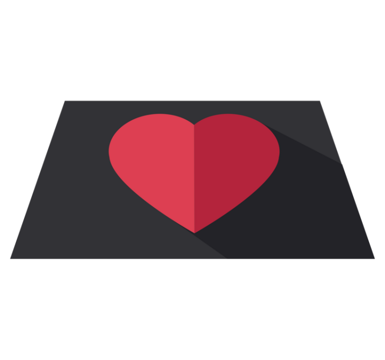 Individual para mesa original acento en forma de corazón - TenVinilo