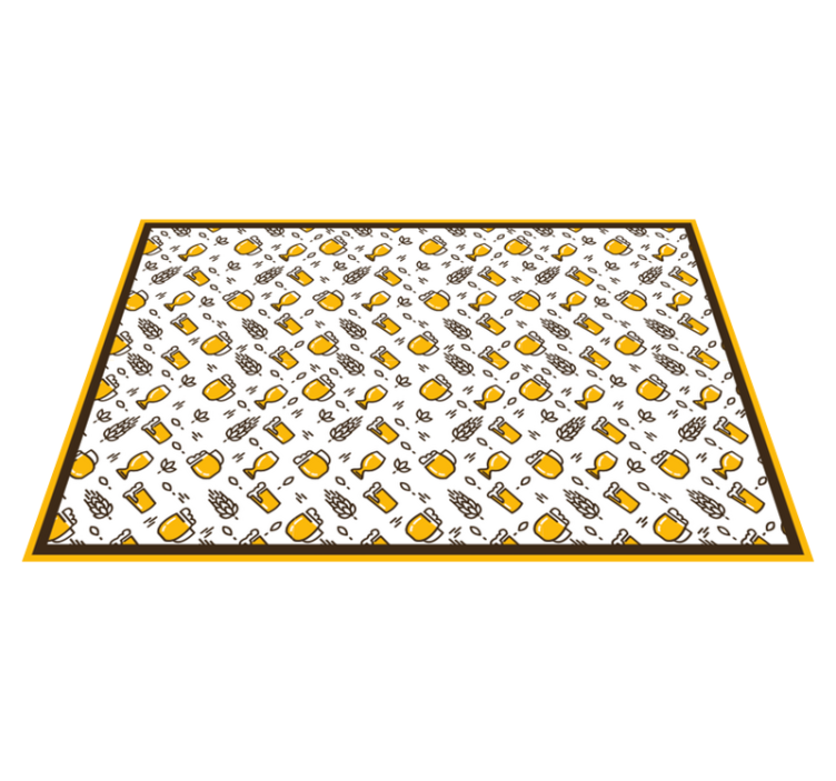 Individual para mesa original iconos de cerveza artesanal - TenVinilo