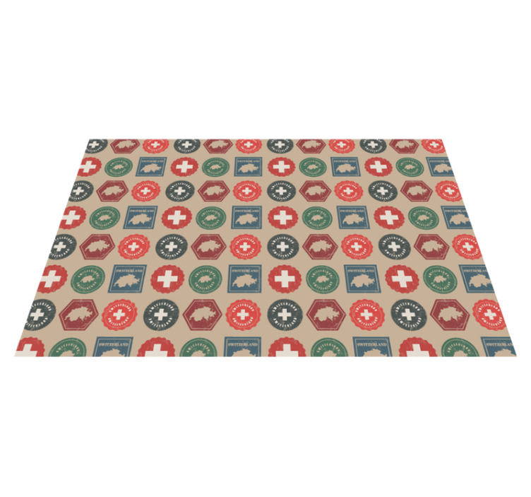 Individual para mesa original sello de bandera suiza - TenVinilo