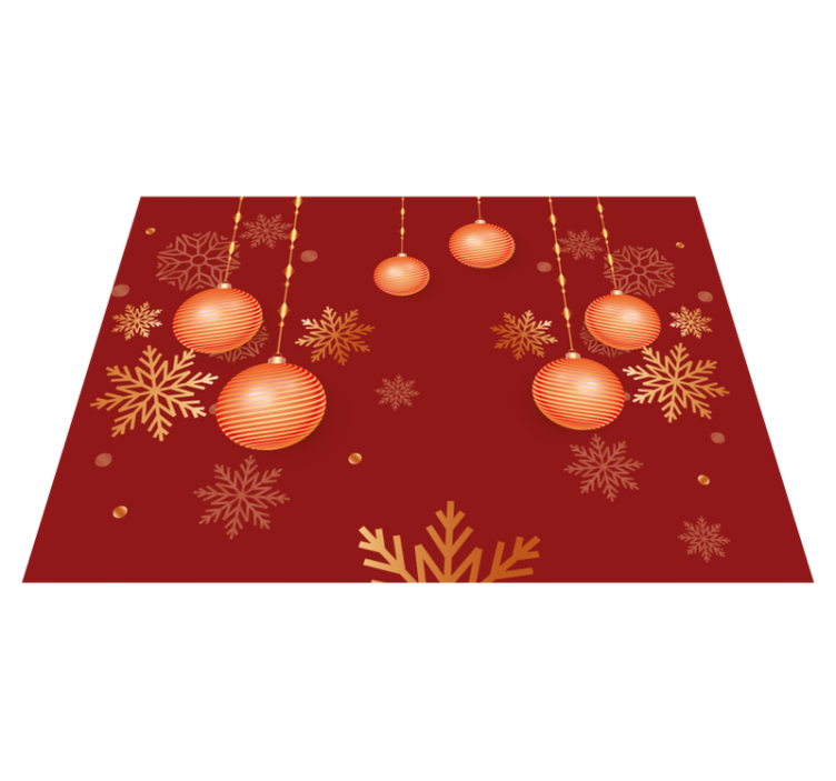 Individual para mesa navideño orbes ornamentales - TenVinilo