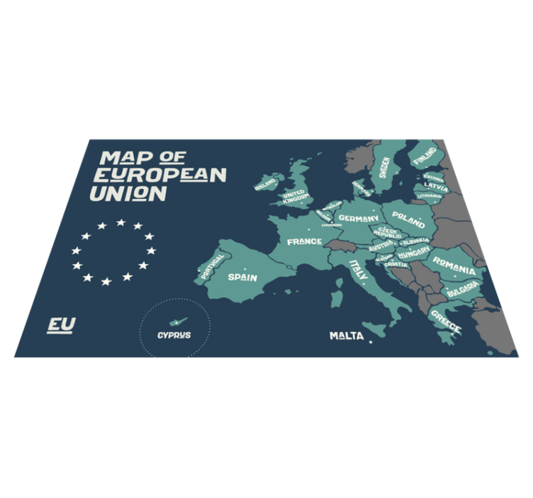 Individual para mesa frases mapa de la unión europea - TenVinilo
