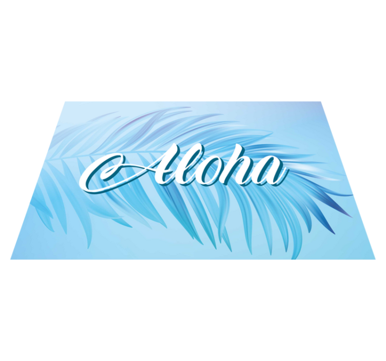 Manteles individuales con nombre Aloha personalizable - TenVinilo