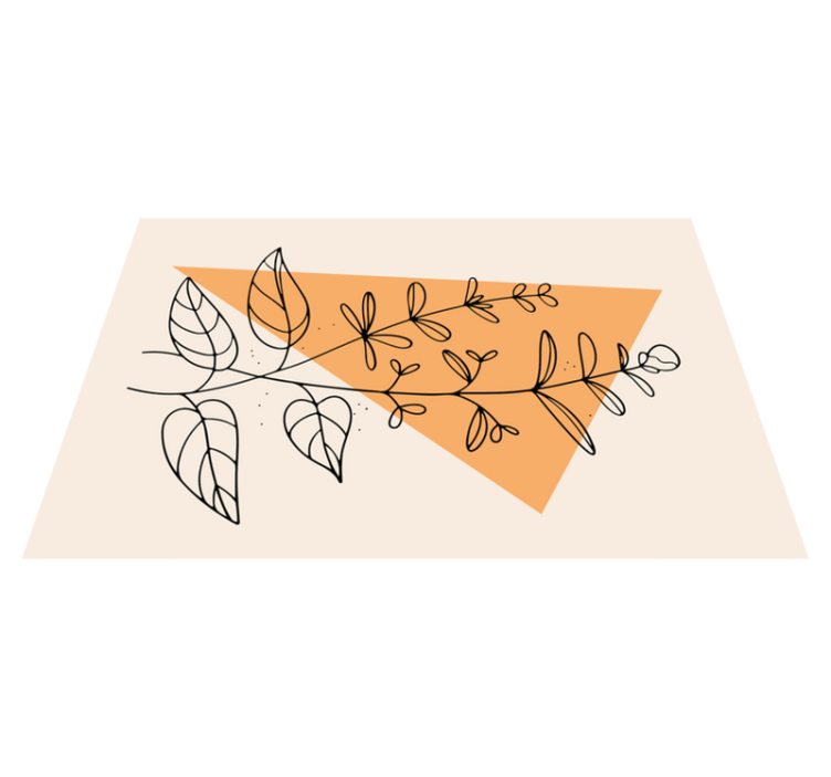 Individual para mesa original diseño floral abstracto - TenVinilo