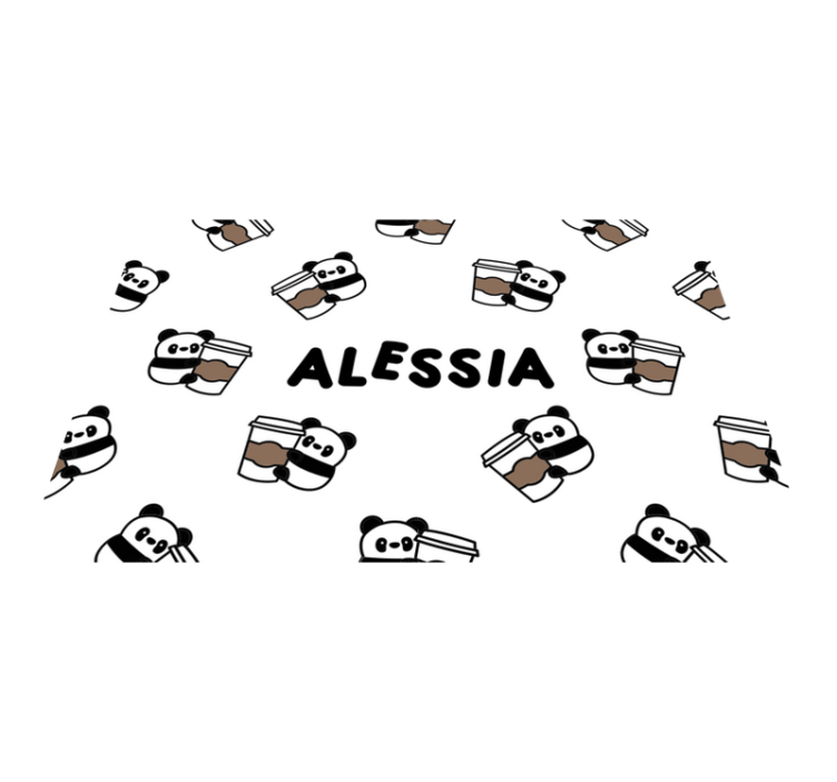 Individual para mesa infantil personajes de panda lindos - TenVinilo