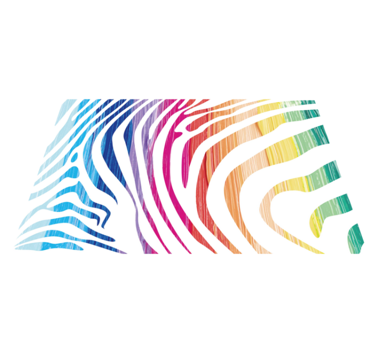 Individual para mesa original rayas de cebra coloridas - TenVinilo