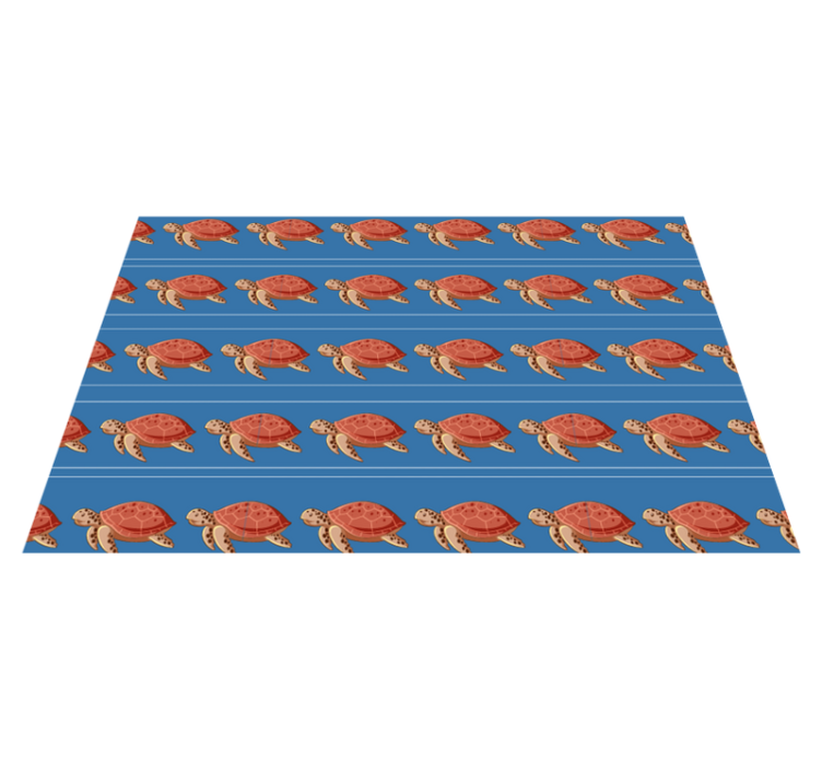 Mantel individual casa Diseño de fondo transparente con tortugas  - TenVinilo