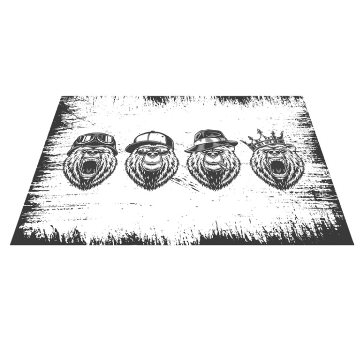 Individual para mesa original retratos de osos elegantes - TenVinilo