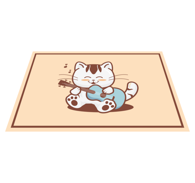 Individual para mesa infantil gato musical - TenVinilo