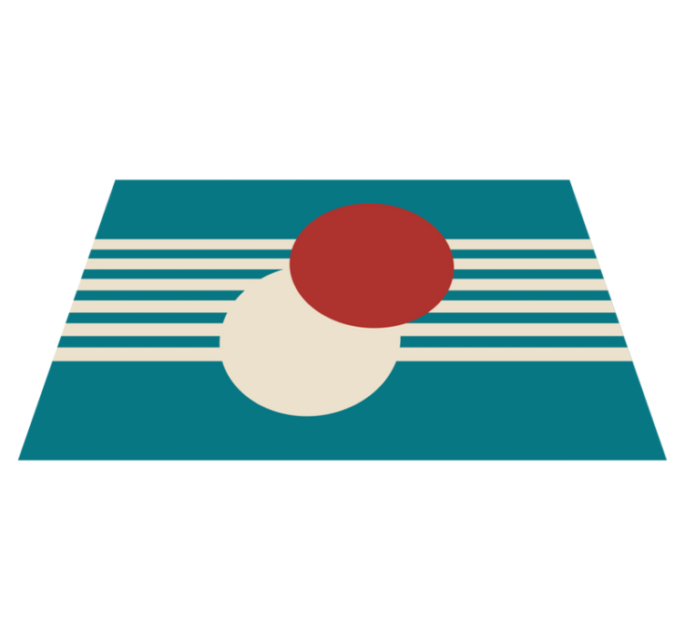 Individual mesa moderno formas coloridas abstractas - TenVinilo