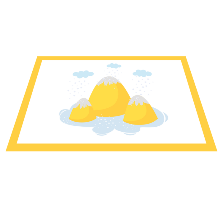 Individual para mesa infantil ilustración montaña amarilla - TenVinilo