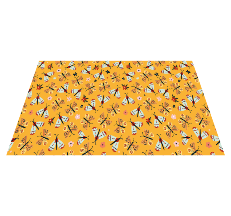 Mantel individual rectangular Mariposas dibujadas a mano - TenVinilo