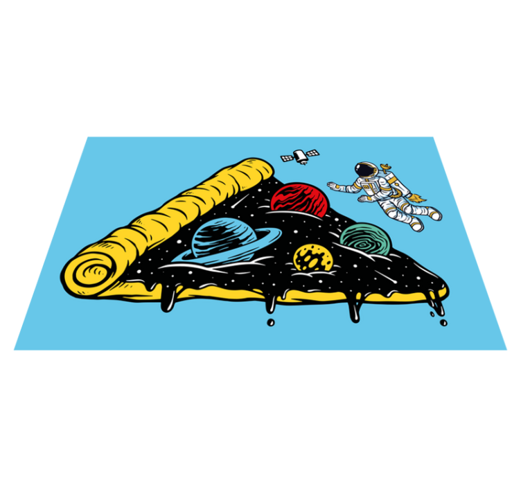 Individual para mesa original rebanada con temática espacial - TenVinilo