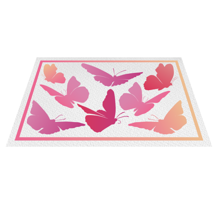 Individual para mesa infantil emblema mariposa vibrante - TenVinilo