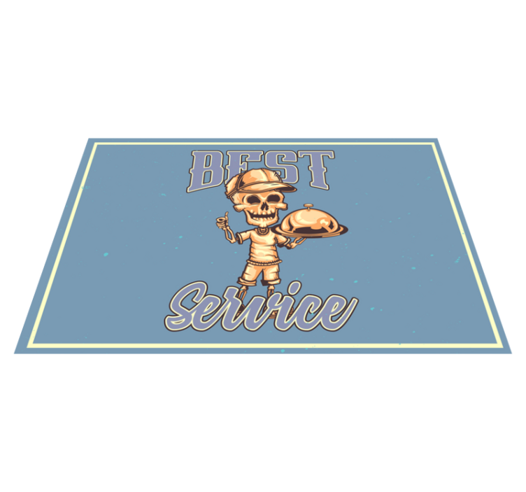 Individual para mesa original servicio de camarero esqueleto - TenVinilo