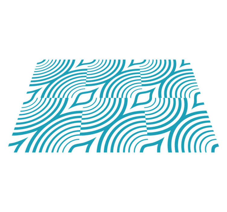 Individual mesa moderno patrón de onda curva - TenVinilo