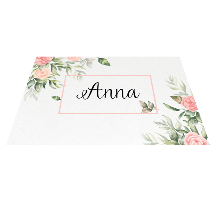Individual mesa personalizable manteles florales - TenVinilo