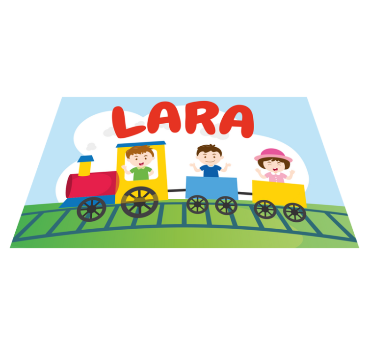 Individual para mesa infantil ilustración de tren infantil - TenVinilo