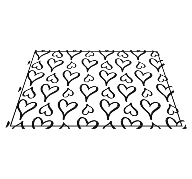 Individual para mesa infantil patrón de corazones juguetón - TenVinilo