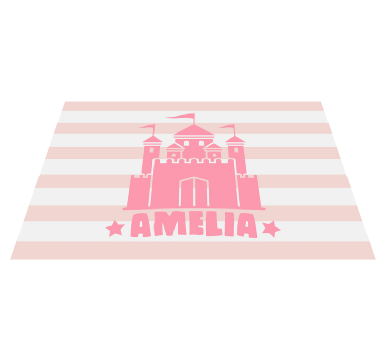 Individual para mesa infantil castillo con banderas - TenVinilo