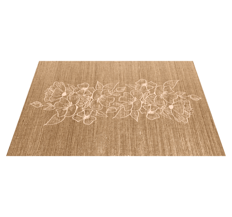 Individual para mesa patrón superficie floral en relieve - TenVinilo