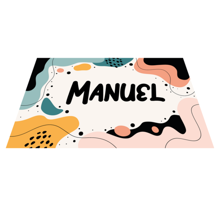 Individual para mesa infantil formas abstractas vibrantes - TenVinilo