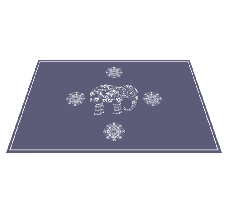 Individual para mesa original motivo de elefantes - TenVinilo