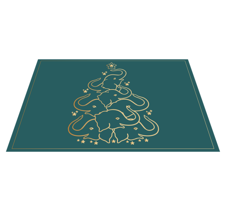 Individual para mesa navideño elefante elegante Árbol - TenVinilo